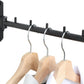 Swing Clothes Hanger, Wall Mounted Garment Bar-Hanger Holder Hooks, Heavy Duty Folding Drying Rack, Space Saving Clothing Hanging System, Closet Storage Organizer, Black