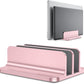 OMOTON [Updated Dock Version] Vertical Laptop Stand, Double Desktop Stand Holder with Adjustable Dock (Up to 17.3 inch), Fits All MacBok/Surface/Samsung/HP/Dell/Chrome Book (Rose Gold)