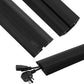 Floor Cable Cover 10Ft Heavy Duty PVC Floor Cable Protector Electric Cord Hider Cable Management Floor Strip Extension Cord Covers Cable Raceway for Wires on Floor Inner Channel 1.36" W 0.43" H -Black