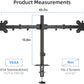 Suptek Dual Monitor Arm Desk Mount,Ultrawide Dual Monitor Arm for 2 Monitor Screens up to 42 inches and Max 22lbs Each,Extra Tall 15.75" Pole Fully Adjustable Monitor Stand for Desk,Black(MD9442LB)
