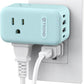 TROND Outlet Extender with USB, Multi Plug Wall Outlet with 3 AC Chargers, 360 Rotating Plug Adapter with PD 20W USB C Port, Cute Colorful Power Extension for Home Decoration, Travel Essentials