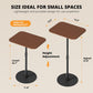 Adjustable Floor Laptop Stand, Height Adjustable Laptop Desk up to 37.8", Multifunctional Side Table for Sofa, Bedside, and Office with Sturdy Metal Base & Wooden Top