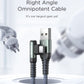 AINOPE 3.3FT USB C Cable 3.1A Fast Charge, Right Angle USBC Charge Cable, Resistant Nylon Braided USB Type C Cable Compatible Galaxy S10 S9 S21, LG V30,V20,G6，USB C Fast Charging Cable