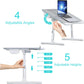 Laptop Bed Tray Desk, Foldable and Adjustable Lap Table with Heights and Angles, Upgraded-Sturdy Laptop Lap Desk for Bed/Sofa/Couch/Floor (2 Drawers, X-Large, Grey)