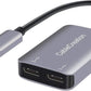 CableCreation USB Type C Splitter, 2-in-1 USB C Audio Adapter and PD Fast Charging, Type C Aux Dongle Compatible with iPad, MacBook, iPhone 16 15 Pro Max Plus, Galaxy S24/S23/S22+, Pixel 9/8/7+, Grey