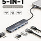 USB C Hub, CableCreation 5-in-1 USB C to HDMI Multiport Adapter, 100W PD, 3 USB 3.0 Ports for MacBook Pro, MacBook Air M1/M2, iPad Pro, Surface Pro, XPS