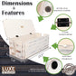 Rustic Cable Management Box & Cord Organizer- Cable Organizer for Desk, Home, Office. Hides Wires, Surge Protectors, Power Strips. Eco Friendly Mango Wood Cord Management Solution (Rustic White)