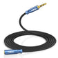 MillSO 3.5mm Headphone Extension Cable Nylon Braided (8 FT/2.4 M) 4 Pole TRRS Male to Female Stereo Aux Audio Extension Cable for PC Smartphone Speaker or More Devices - [Seablue Young Series]