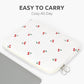Puffy Laptop Sleeve 13-15.6 Inch Cute Quilted Laptop Protective Case Padded Floral Computer Sleeve for MacBook (B-Cherry, 11 Inch)