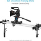 PROAIM Polaris Mini Portable Video Camera Dolly w Universal Track Ends | Mitchell & 75mm Bowl Mount | Compatible Track Rail Diameter – Ø 32‐34mm | Offers Payload of 34kg / 75lb (DL-PLRS-M01)