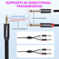 3.5mm to Dual 1/4 Adapter 1/8 to 6.35mm TS Mono Audio Cable Stereo Breakout Cord Y Splitter Compatible with iPhone, iPod, Computer Sound Card, Headphone, Speaker, Home Stereo System (6.6FT/Pack)