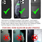 AH Military Grade Nylon Cell Phone Pouch - Clip Holder for Belt Loop, Fits iPhone 13/14 Max/Pro, S20 Plus, Otterbox (Large)