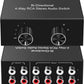 Y.D.F 4-Way Bi-Directional RCA Switch, HiFi AV L/R Sound Channel 2 in 4 Out or 4 in 2 Out, L/R Sound Channel Audio Switcher Splitter RCA Stereo Selector for DVD Stereo Speaker CD Player