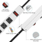 JUNNUJ Metal 12 Outlet Power Strip, Mountable Heavy Duty Power Strip, 1200J Surge Protector Wall Mount Screws Outlet with Switch, Gaming Desk Strips Wide Spaced 15A 125V 1875W, 6 FT 14AWG Power Cord