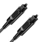 EMK Digital Optical Audio Cable [3 Feet/1M] - Slim Nylon Braided Toslink Fiber Optic Cable for Sound Bar, TV, Home Theater, PS4, Xbox, Blu-Ray Player & More - High-Speed SPDIF (Black1)