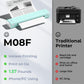 Phomemo M08F Portable Printers Wireless for Travel, Thermal Printer Support 8.5" X 11" US Letter Thermal Paper, Bluetooth Inkless Printer Compatible with iOS, Android, Laptop for Travel, Office, Home