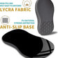 Hokafenle Ergonomic Mouse Pad Wrist Support with Massage Design, Wrist Rest Pain Relief Mousepad with Memory Foam&Non-Slip PU Base, Mouse Pads for Wireless Mouse & Desk (12x8 inch,Light Grey)