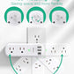Outlet Extender with Rotating Plug, Mifaso Surge Protector 6 AC Multi Plug Wall Outlets and 3 USB Ports, 1800 Joules, 3-Sided Swivel Power Strip Spaced Splitter for Home, Travel, Dorm Room Essentials