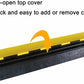 Rubber Cable Ramp Cord Cover Cable Protector Ramps Wire Hose Protective 2 Channel 22000Lbs Load Capacity Traffic Speed Bump for Asphalt Concrete Gravel Driveway Indoor Outdoor, 4 Pack