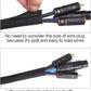 Alex Tech 25ft - 1 inch Cord Protector Wire Loom Tubing Cable Sleeve Split Sleeving For USB Cable Power Cord Audio Video Cable – Protect Cat From Chewing Cords - Black