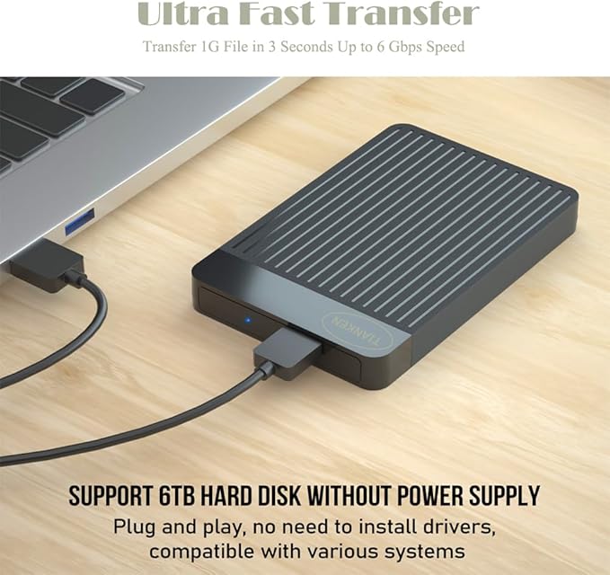 250GB Ultra Slim Portable External Hard Drive 2.5'' USB 3.0 HDD Storage for Mac, PC, Laptop, PS4, Xbox one