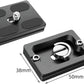 Maxmoral 2PCS 38x50mm Black Universal Metal Quick Release Plate with 1/4 Inch Screws Aluminium Adapter Compatible with Camera Tripod Ball Joint Standard