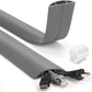 6ft Cord Covers - Grey Floor Cable Management, Hide Cord Cover, Electrical Cable Hider - Cavity: 0.78" W x 0.32" H