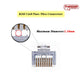 PETECHTOOL RJ45 Cat6 Pass Through Connectors Gold Plated 8P8C Ends and Blue Strain Relief Boots for CAT6 RJ45 Ethernet Network Cable Connector Plug Cover 100/100 (200 Packs Total)