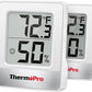 ThermoPro TP49 2 Pieces Digital Hygrometer Indoor Thermometer Humidity Meter Mini Hygrometer Thermometer with Temperature and Humidity Monitor Room Thermometer