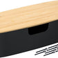 Large Cable Management Box - Cord Organize Box with Bamboo lid for Safe Home & Office, Cord Hider for Power Strip Under Desk, Cover TV Wires, Child & Pet Proof Cord Box, Black