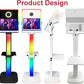 Photo Booth with Printer, Portable Selfie Photobooth Machine 15.6-in Mirror Touch Screen for Events Wedding Birthday School Party Rental RGB Lights Stand (Black Color+ Printer No Camera)