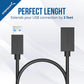 SABRENT 22AWG USB 3.0 Extension Cable A Male to A Female [Black] 3 Feet (CB-3030) (Pack of 3)