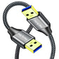 USB 3.0 A to A Male Cable 12 ft,Super Speed Type A Male to Male Cable USB 3.0 Double End USB Cord for Hard Disk, Cameras,Laptop Cooler, DVD Player and More (12FT/4M)