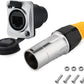 RJ45 Connector, Waterproof Metal Ethernet Cable Connector, Aviation Dual Port Circular Connector, Signal Panel Cat3e/5e 8P8C Connector for Home Network, Industrial Network, Stage Signal Connection