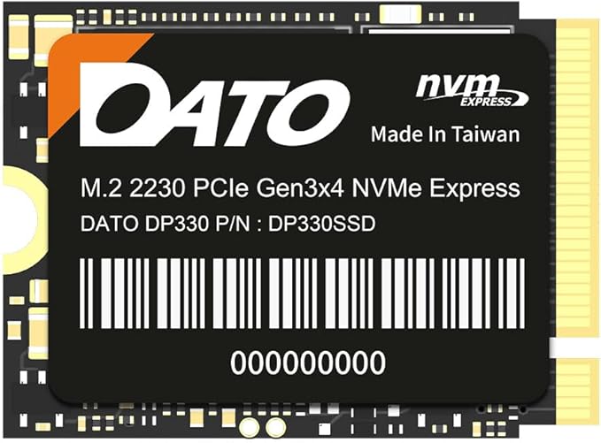 DATO 1TB SSD M.2 2230, NVMe 1.3 PCIe Gen3x4, Internal Solid State Drive, Up to 2500/1700 MB/s, DP330 Series