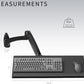 VIVO Sit-Stand 24 Inch Pneumatic Spring Keyboard and Mouse Tray Wall Mount, Counterbalance Height Adjustable Typing Platform, Ergonomic Tilt, Black, MOUNT-KB35B