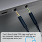 Headphone Splitter 3.5mm Female to 2 Dual 3.5mm Male Headphone Mic Audio Y Splitter Cable for Computer Headset Microphone Gaming Speaker to Dual Jack PC Laptop Adapter,Black