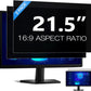 [2 Pack] Easges 21.5 Inch Computer Privacy Screen Filter for 16:9 Aspect Ratio, Eye Protection, Anti-Glare, Anti-Blue Light Computer Monitor Privacy Filter, Removable Anti-Scratch 21.5" Protector Film