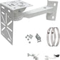 L-Shape Dome Camera Bracket, Wall Ceiling Mount for Security Dome Cameras, Wall Mount,Corner (Vertical Pole Bracket+Hoop 7.8 in )