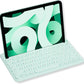 Macally Bluetooth Keyboard for Tablet | Wireless Keyboard for iPad mini/Air/Mini, iPhone (Multi-Device, Built-in Stand, Rechargeable) Easy to Use and Cute Portable - Mint Green