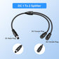 PNGKNYOCN DC 5.5x2.5mm 1 Male to 2 Female Power Supply Splitter Cord 30CM, Y Splitter Adapter Cord ，for CCTV Cameras DVR, LED Light Strip (2-Pack)