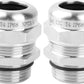 2 Pcs 3/4" NPT Stainless Steel Waterproof Cable Gland, IP68 Waterproof Adjustable Cable Glands, Strain Relief Cord Grip Connectors with Gaskets and Locknut for 13-18mm Cable Diameter