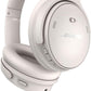 Bose QuietComfort Bluetooth Headphones, Wireless Headphones with Active Over Ear Noise Cancelling and Mic, Deep Bass, Up to 24 Hours of Playtime, White Smoke