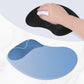ITNRSIIET Ergonomic Mouse Pad, Cushioned Gel Wrist Rest, Non-Slip Base, Smooth Surface, Compatible with All Mice for Office & Gaming, Desk Accessory, 9.5 x 8.2 inch, Gradient Blue Ombre