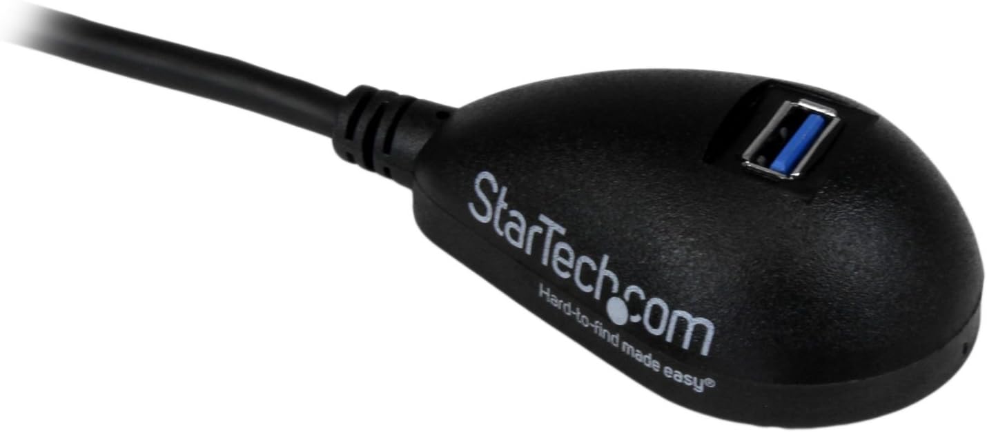 StarTech.com 5ft SuperSpeed USB 3.0 Extension Cable for Desktop - STP - USB-A Male to USB-A Female Cable for Computer - Black (USB3SEXT5DKB)