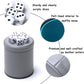 5 Pack PU Leather Dice Cups Felt Lining Quiet Shaker with 30 Dot Dice for Bar Party Yahtzee Farkle Dice Games, Grey