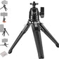 NEEWER Mini Desk Tripod, Metal Table Top Small Portable Travel Selfie Stick Stand with 360° Ball Head & 1/4" Screw for Camera Mobile Phone Holder Action Cam, Cleaning Cloth, Max Load 6.6 lbs, TP29