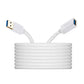 VCZHS Tech USB Extension Cable White 15ft, USB 3.0 Extender for High-Speed Data Transfer & Fast Charging, Durable & Flexible for Mouse, Keyboard, Printer, Flash Drive, Webcam, and More