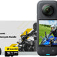 Insta360 X3 Motorcycle Kit (New Version) - Waterproof 360 Action Camera with 1/2" 48MP Sensors, 5.7K 360 Active HDR Video, 72MP 360 Photo, 4K Single-Lens, 60fps Me Mode, Stabilization