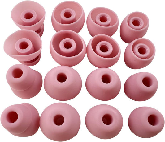 Replacement Ear Tips for Beats Urbeats2.0 Tour2.0 ibeats Beats x, Beats Flex Secure Fit for Powerbeats Pro Silicone Earbuds Washable Sweat-Resistant Noise Isolation 8 Pairs (Coral Pink)